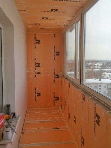 Утепление стен и потолка